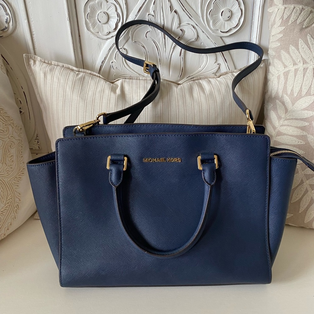 Michael Kors Large Selma Navy